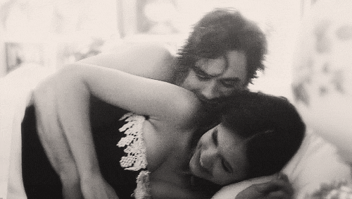 Bed GIF - Vampire Diaries Relationship Cuddle GIFs