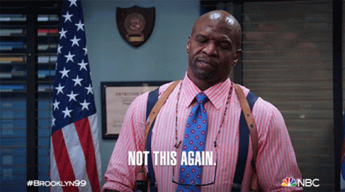 Not This Again Terry Jeffords GIF - Not This Again Terry Jeffords Brooklyn Nine Nine GIFs