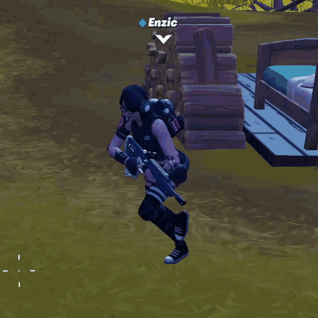 a person in a video game has the name enzic on their screen