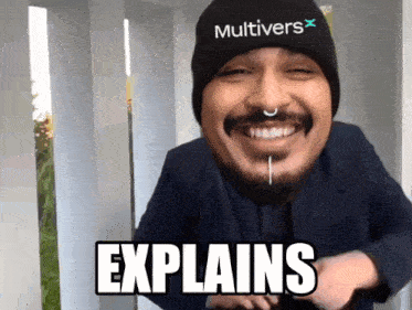 a man wearing a black multivers hat explains