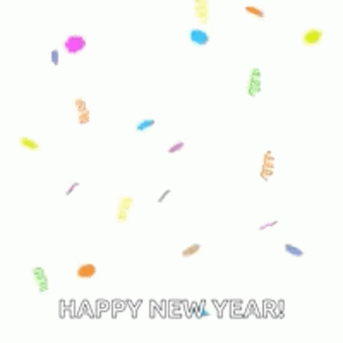 Happy New Year Excited GIF - Happy New Year Excited Confetti GIFs