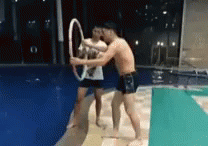 Can'T Trust No One GIF - Hoop Pool Dive GIFs