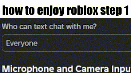 a screenshot of how to enjoy roblox step 1 who can text chat with me ?