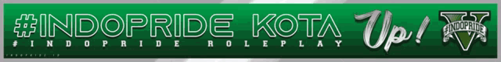 a green sign that says #indopride kota up on it