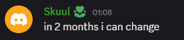 a screenshot of a discord conversation between skuul and 1:08