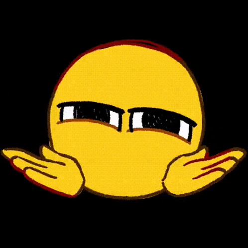 a yellow smiley face is looking at a smiley face with a halo on it
