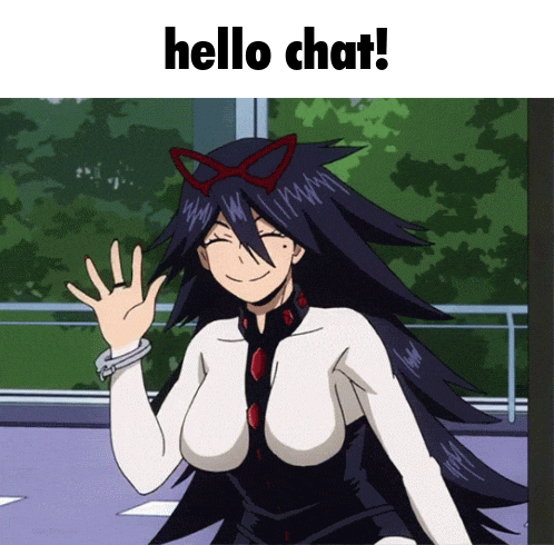 a picture of a cartoon character with the words hello chat