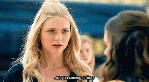 Lizzie Saltzman Are You Coming Or Not GIF - Lizzie Saltzman Are You Coming Or Not Asking GIFs