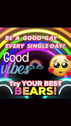 a poster that says good vibes try your best bears