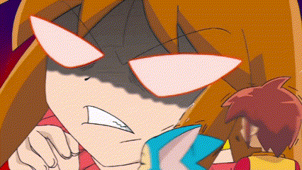 a close up of a cartoon character with a very angry look on his face
