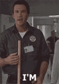 a man is giving a thumbs up and saying i 'm .