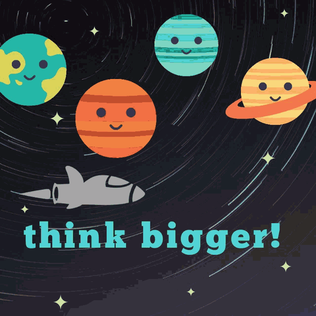 Think Bigger Spaceship GIF - Think Bigger Spaceship Outer Space GIFs