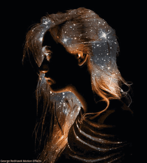 a picture of a woman with stars in her hair by george redhawk