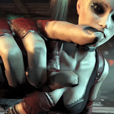 harley quinn from the video game harley quinn kills a man