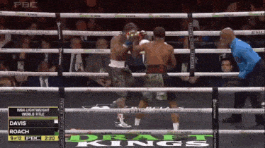 a boxing match between davis and roach is being shown on a pbc channel