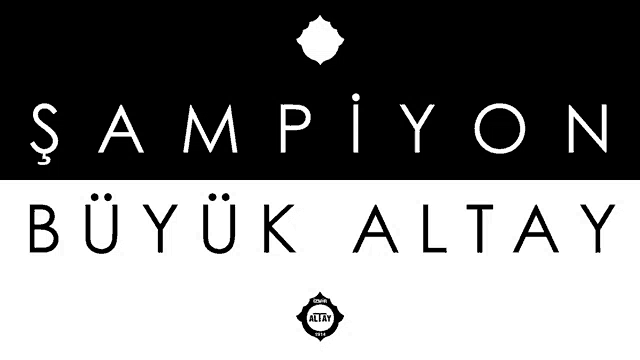 a black and white logo for sampiyon büyük altay