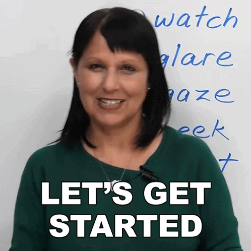 Let'S Get Started Rebecca GIF - Let'S Get Started Rebecca Engvid GIFs