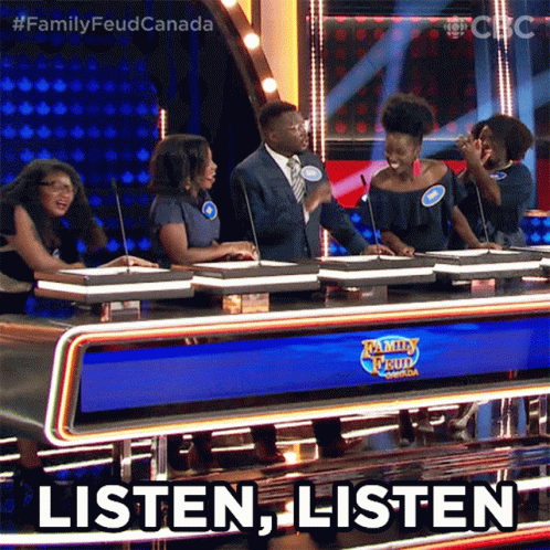 Listen Listen Family Feud Canada GIF - Listen Listen Family Feud Canada Listen GIFs
