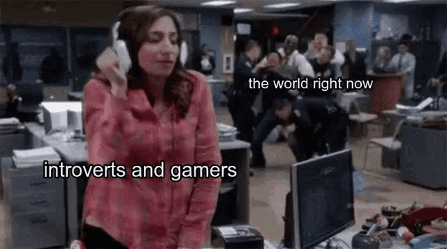Gamer Introvert GIF - Gamer Introvert The World Right Now GIFs