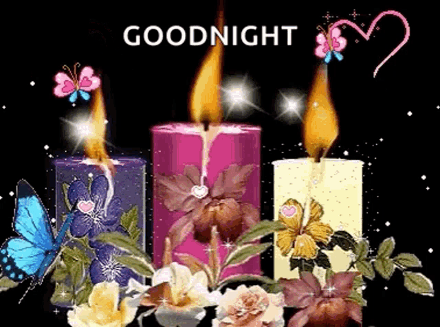 Good Night Candles GIF - Good Night Candles Glowing GIFs