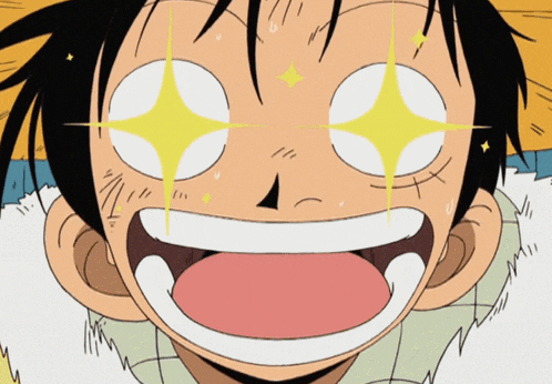 a close up of a cartoon character 's face with a big smile