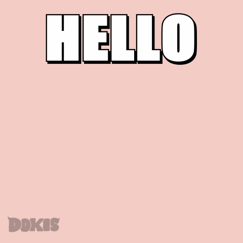a cartoon character with horns and the word hello written on it