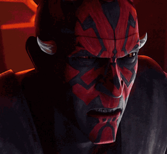 a picture of darth maul with the words " brilliant " on it