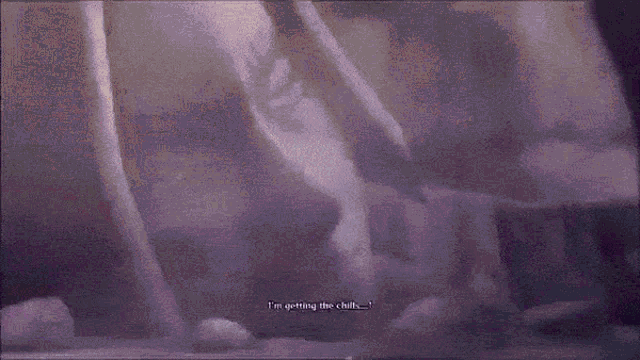 a purple background with the words i 'm getting the chills on it