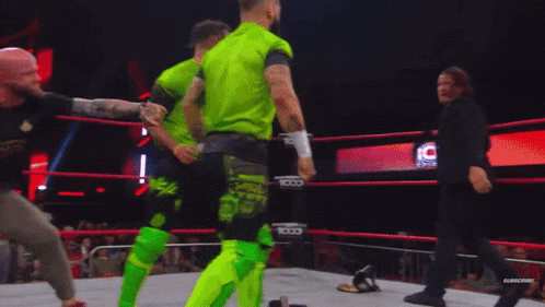a wrestling ring with a sign that says 1000