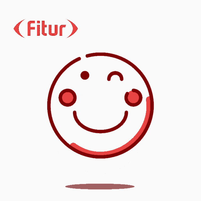 an illustration of a smiley face with the word fitur below it