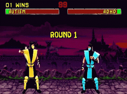 a video game screen shows two ninjas fighting each other with the words fight written above them