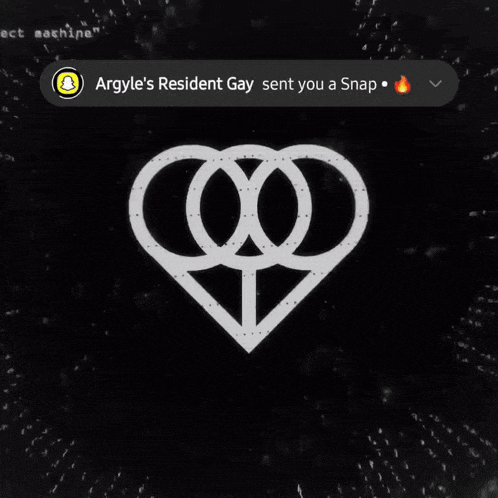 a snapchat message from argyle 's resident gay