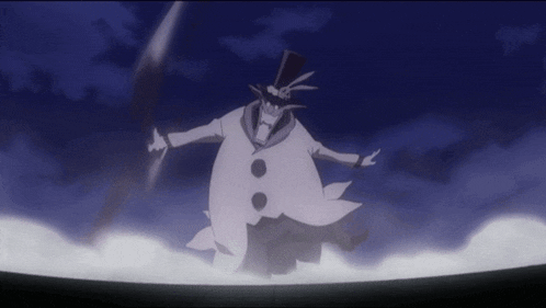 a cartoon character in a top hat and white coat
