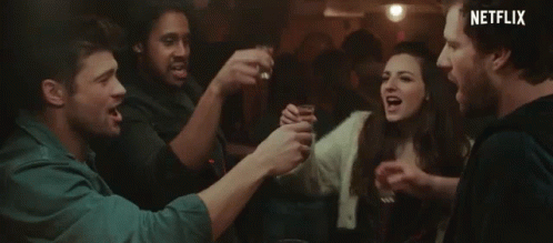 Cheers Over Christmas GIF - Cheers Over Christmas Lets Celebrate GIFs