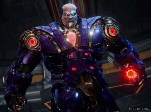 a video game character with momo written on his chest