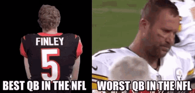 a football player with the name finley on his back