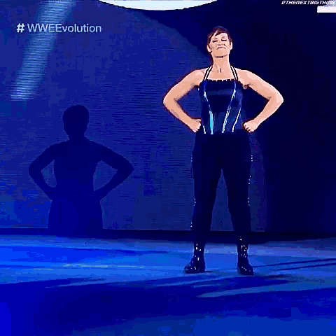 molly holly is a female wrestler on the evolution stage