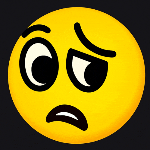 a yellow smiley face with a black eye and a white eyebrow