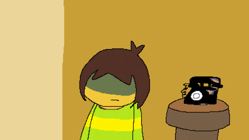 a cartoon of a person talking on a telephone