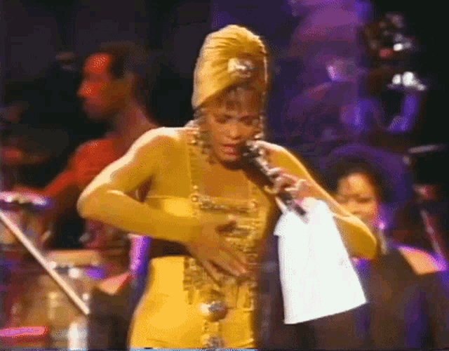 Singing Whitney Houston GIF
