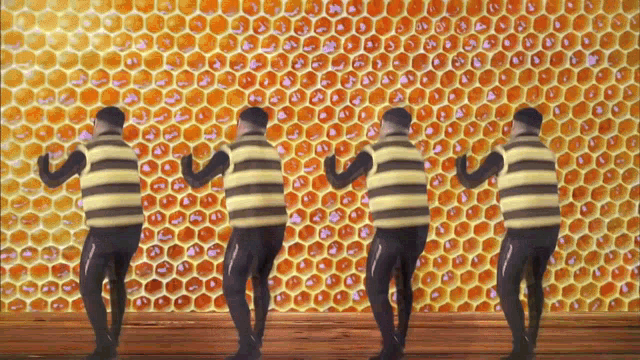 Dancing Bees Abeilles Danse GIF - Dancing Bees Abeilles Danse Abeilles Cringe GIFs
