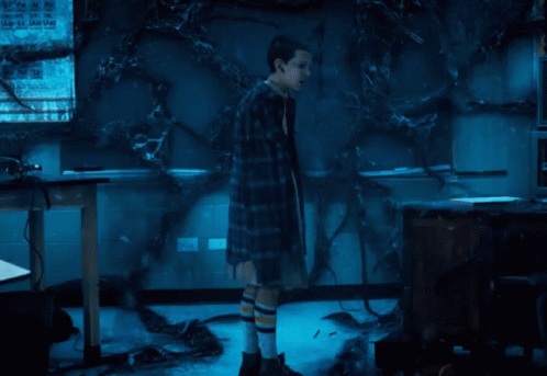 Eleven In The Upside Down GIF - Stranger Things Stranger Things Gifs Stranger Things2 GIFs