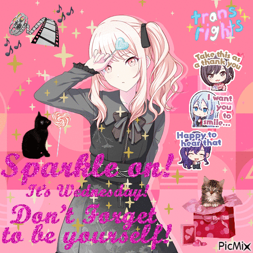 a picture of a girl with a cat and the words " sparkleon " on it