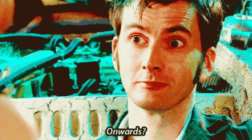 a close up of a man 's face with the words " onwards " on the bottom