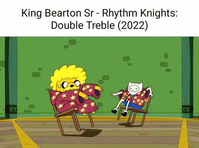 a poster for king bearton sr - rhythm knights double treble 2022