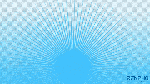a blue background with rays and the words mind relax on it