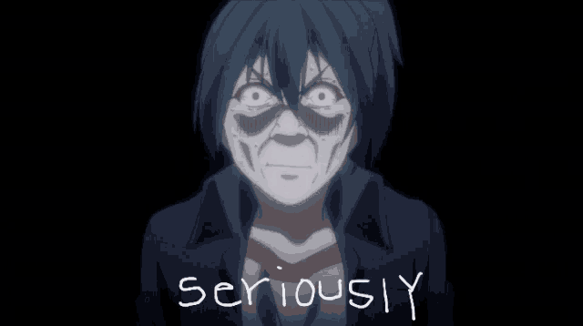 a picture of a person with the word seriously written on the bottom