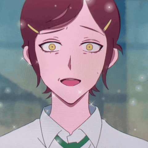 a close up of a person 's face with yellow eyes