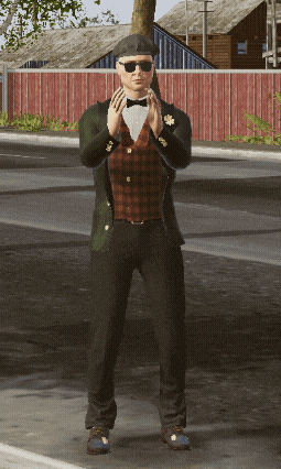 a man in a tuxedo with a bow tie and sunglasses