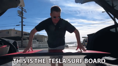 This Is The Tesla Surfboard Carbon Fiber GIF - This Is The Tesla Surfboard Tesla Carbon Fiber GIFs
